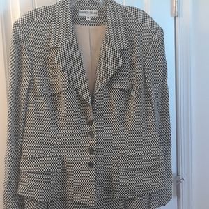 NWT Marco Selini Check Pattern Skirt Suit